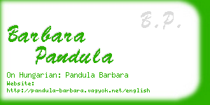 barbara pandula business card